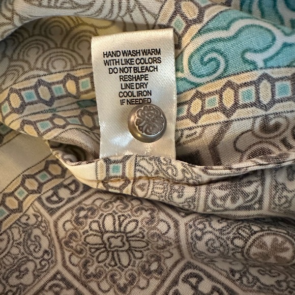 Aratta Silent Journey Embroidered and Beaded Top Button Up Sz M - Picture 8 of 12